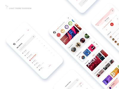 Music App Home screen design light theme mobile music music app presentation design ui ux uipractice