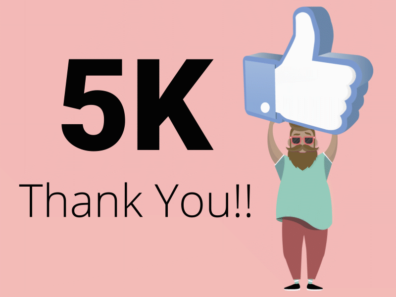 5K facebook likes animation facebook illustration