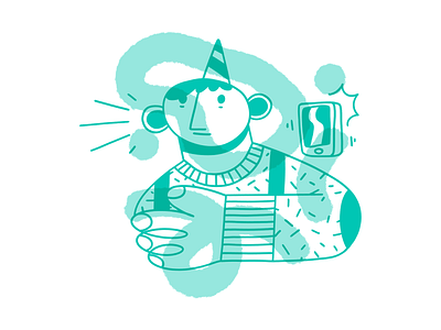 📱Illustration design illustration man pattern portrait procreate