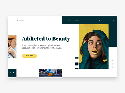 Garlish Style banner beauty colors fashion glamour hero home page landing page make up pakistan style template theme ui ui design ui designer uiux user interface design web design website