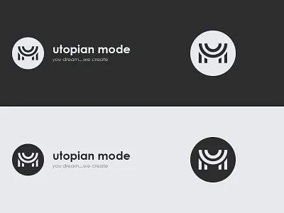 Utopian Mode2 Dribbble initial logo inspired logo logo logo design utopian mode logo 2