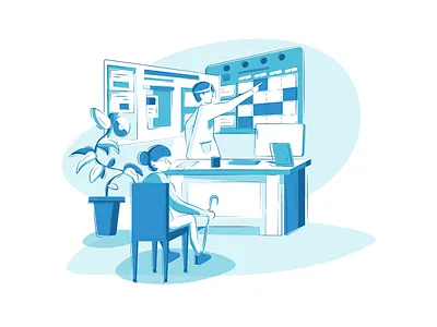 Medical platform illustration bright color combinations character concept design design exploration flat illustration line character vector vector art vector illustration visual identity