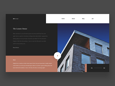 ABConcept - Header app clean color concept dailyui framer grid illustration landing page layout logo minimal minimalism scroll typogaphy ui ux vector web website