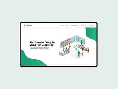 Grocery clean grocery illustration minimal ui ux website