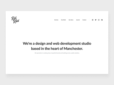 Agency site preview agency black black and white branding calligraphy clean homepage landing logo minimal minimalist mono simple studio type typography ui ux web design website