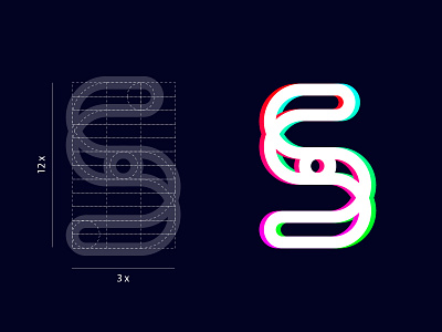 S Lettermark brand branding design dribbble eyes glitch graphic graphicdesign inspiration inspire letter s lettermark lettermarkexploration logo logodesign logos logotype symbol trademark videomaker