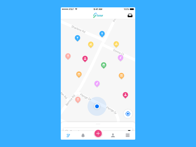 Exploring Intractions 2 drag event app filter interaction interaction design ios iphone list location map mobile app nearby principle scroll search transition uidesign uiux ux animation ux design