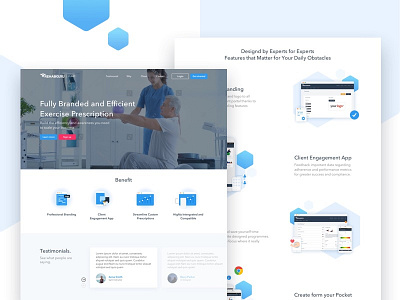 Rehabguru Landing Page apps gym healty ui ux uidesign we web apps website website design