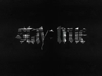 Stay True blackletter blackwhite calligraphy calligraphy and lettering artist custom font dark gothic johnnaked textured