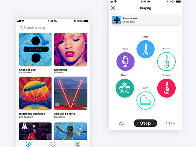 Jam On! app famous instruments music music app singers start up ui ux