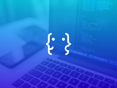 face programmer logo propose abstract app application code coding computer development digital icon illustration java logo programming script sign software symbol technology vector web
