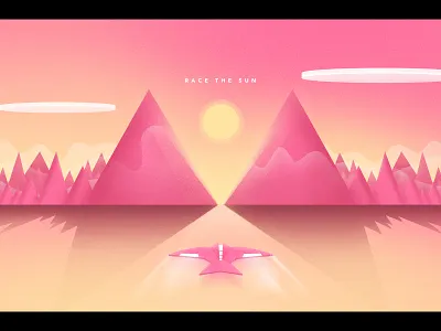 Homage to Race The Sun fan art game game art illustration indie indie game playstation race race the sun vector videogame