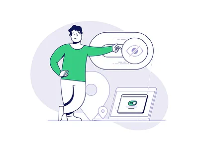 VPN illustration branding character design flat illustration vector web