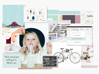 NFE Mood Boards branding design typography web