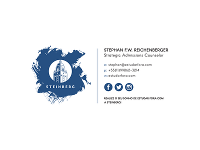 Steinberg Email Signature brand college design email layout signature steinberg strength tower typography university