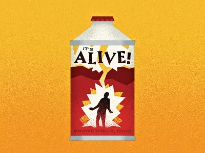 30/31 - Jolt alcohol beer can frankenstein halloween illustration illustrator inktober inktober 2018 its alive jolt label monster spooky vectober vector