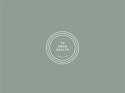 To Good Health Submark branding fitness graphic design identity identity design mark minimal submark type typography wellness