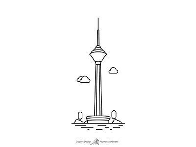 Milad Tower abstract adobe art design flat graphic icon illustration illustration agency illustration art illustration design illustrator logo milad twer tower tower bridge vector برج میلاد