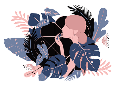 Flowers art colors design illustration packing design summer woman