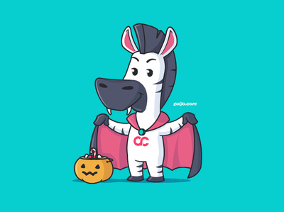 Happy Halloween cartoon dracula halloween illustration mascot mascot design vampire zebra