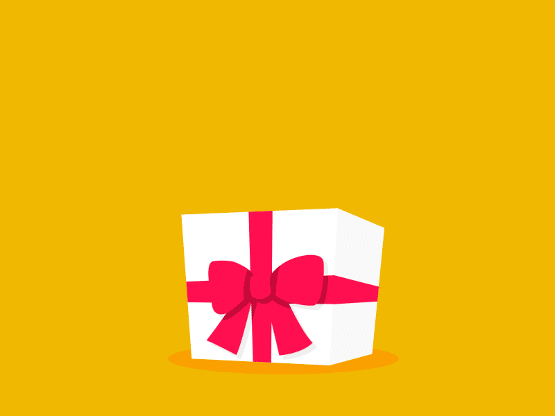 Gift Coffee bounce bubble coffee drop gift illustration loop morphing orange transition