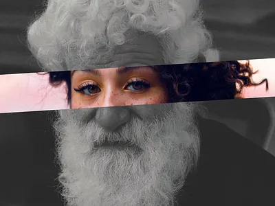 Morfing 3 color eyes morfing people photo portrait