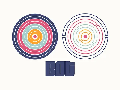 Bot bot circles colors flat minimal typography