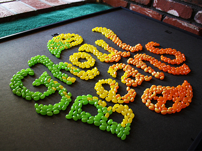 Ghoul Beans food type halloween homwork lettering