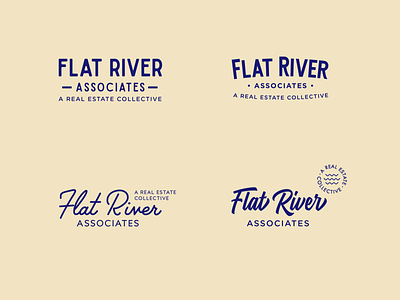 Flat River art direction badges branding collective design logo real estate real estate branding