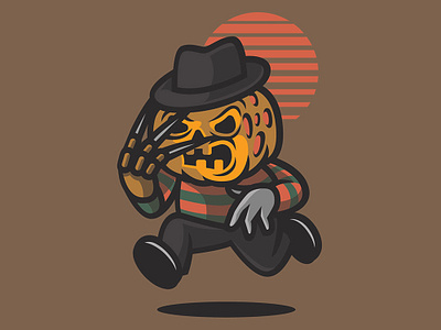 Jackdy Dribbble devil evil freddy krueger graphic design halloween icon illustrated logo illustration jack o lantern mascot monster pumpkin vector zombie