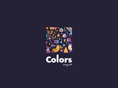 Colors Project (first visual) artwork design drawing flat graphic design illustration logo minimalist music type typography vector