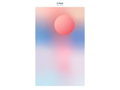 Rising Sun adobe gradient illustration illustrator monet painting sun