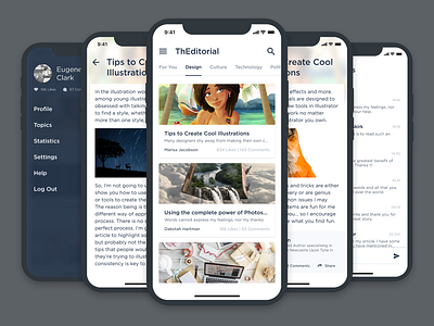 ThEditorial - Concept App app concept design sketch ui uiux visual design