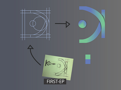 Logo Design [ KO ] adobe illustrator animation branding design golden ratio icon illustration imagine logo logo a day step by step typography vector