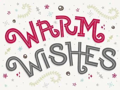 Buckeye Warm Wishes buckeye card cbus christmas card columbus festive handdrawn holiday holly ohio ohio state osu seasons greetings snow warm winter wishes