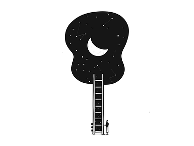 Inktober - Light guitar illustration ilustracion inktober light moon night sky uruguay