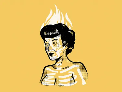 Happy Halloween character doodle drawing halloween horror illustration rockabilly