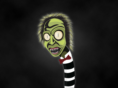 Happy Halloween beetlejuice betelgeuse halloween illustration illustrator michael keaton snakes tim burton vector