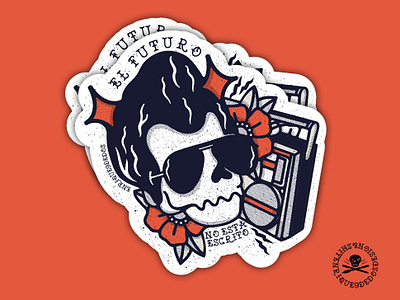 The Future is Unwritten design illustration punk punkrock questioneverything sticker stickers theclash vector