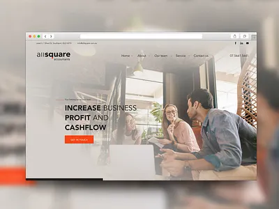 Website for Finance & Accounting Firm accountant branding business and finance design finance flat landing page logo logo design orange responsive ux web website