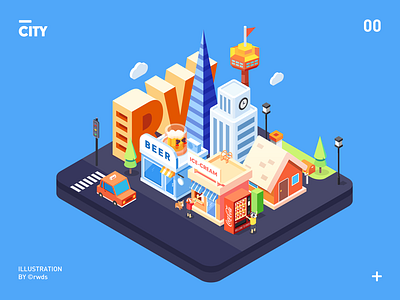 CITY building city illustration isometric ps