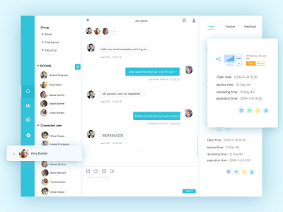 Customer Service Dashboard chat customer dashboard ui ui ux 后台 设计 颜色