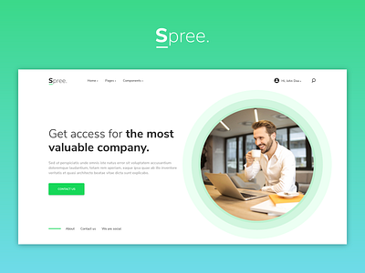 Spree - Corporate Website Template branding corporate design firmlab web website concept