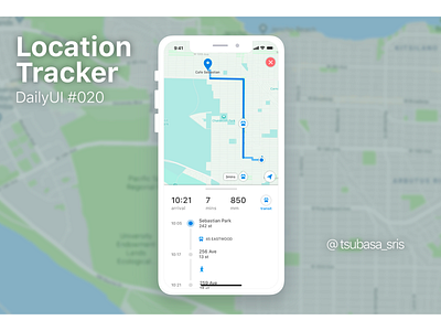 DailyUI#020 "Location Tracker" app dailyui dailyui 020 dailyui challenge dailyuichallenge gps location tracker map navigation sketch traffic ui ux