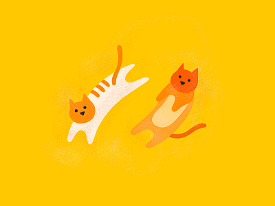 lazy caturdays animal cats color doodle draw graphic design illustration orange procreate saturday sketch sunshine vector vector art vector illustration yellow