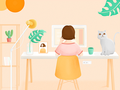 Daily life illustration ui