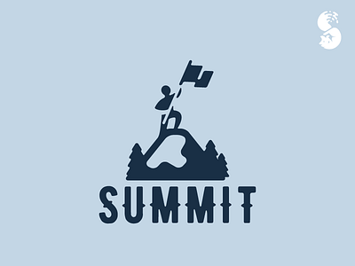 Summit Logo achievement flag mountain mountain biking nature summit