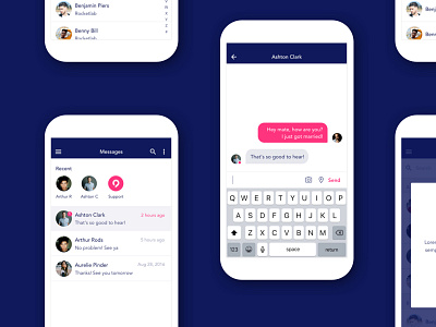 UI Kit app bright colors chat clean design lab simple ui ux