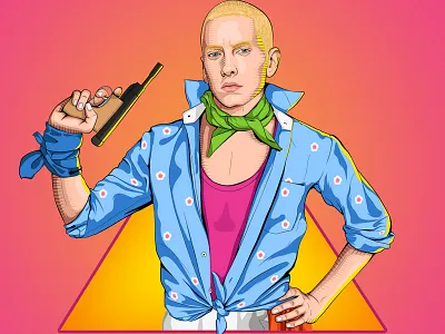 Eminem bhai aman rajwansh art character art character concept character design character designs desi kalakaar design eminem illustration illustrator indian indian culture indian eminem photoshop rajwansh art shady vector