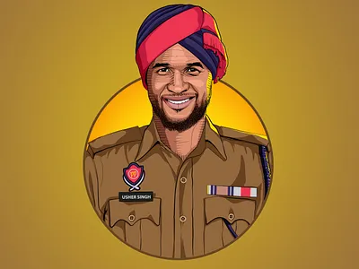 Usher singh art character art character concept character designs desi kalakaar design illustration illustrator indian indian culture indian usher photoshop rajwansh art usher usher singh vector
